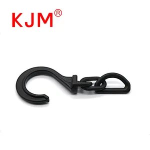 KJM Hot Sale 20mm POM Plastic black mini hooks for Baby Stroller Pram Carriage