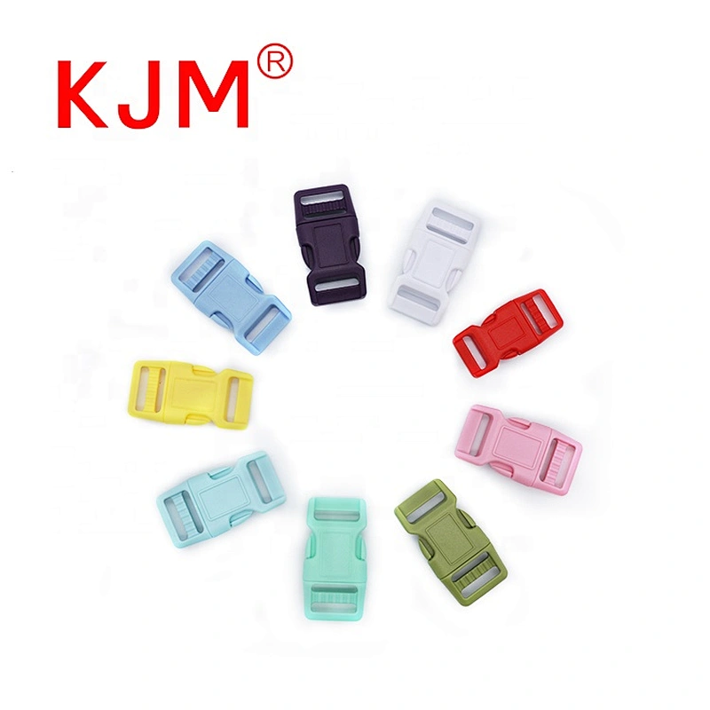 KJM Plastic Quick Release Curved Buckle and Metal Swivel Snap Leash Hook for Dog Harness Collar
