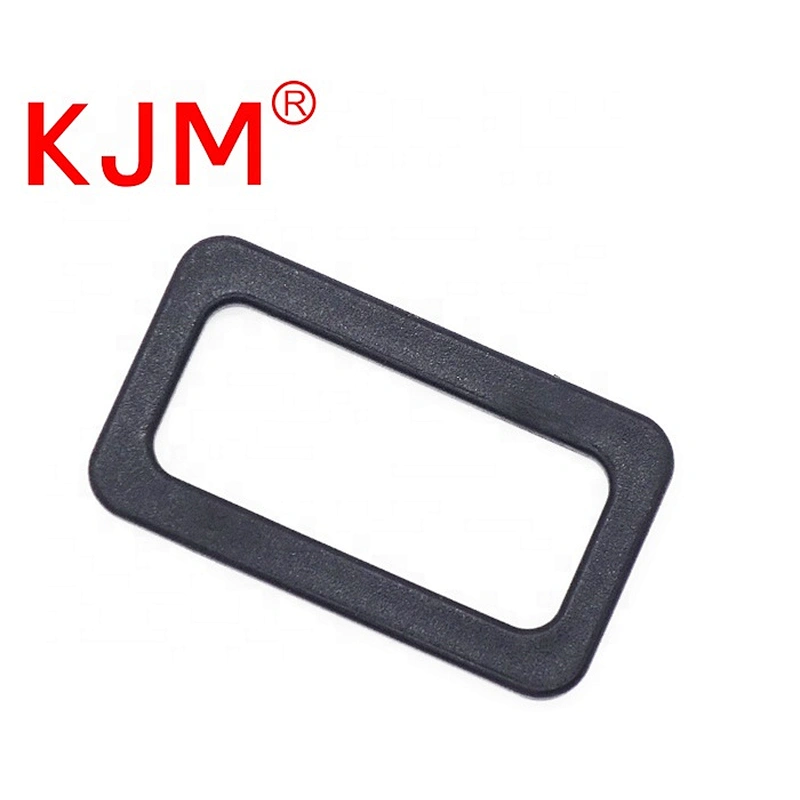 KJM In Stock Plastic Rectangle Square Ring Webbing Strap Buckle for Backpack