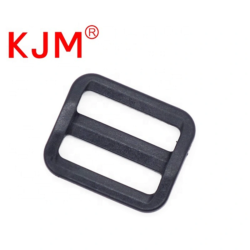 Factory Made Black POM Plastic Tri Glide Square Slide Buckle for Backpack