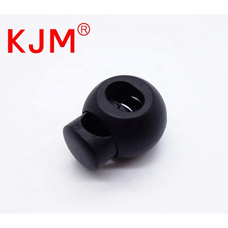 In Stock Plastic Bag Round Spring Toggle Cord Lock Stopper for Travel Backpack Clothing Shoes