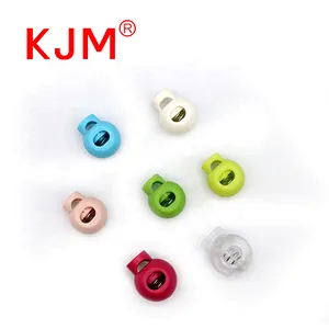 In Stock Plastic Bag Round Spring Toggle Cord Lock Stopper for Travel Backpack Clothing Shoes