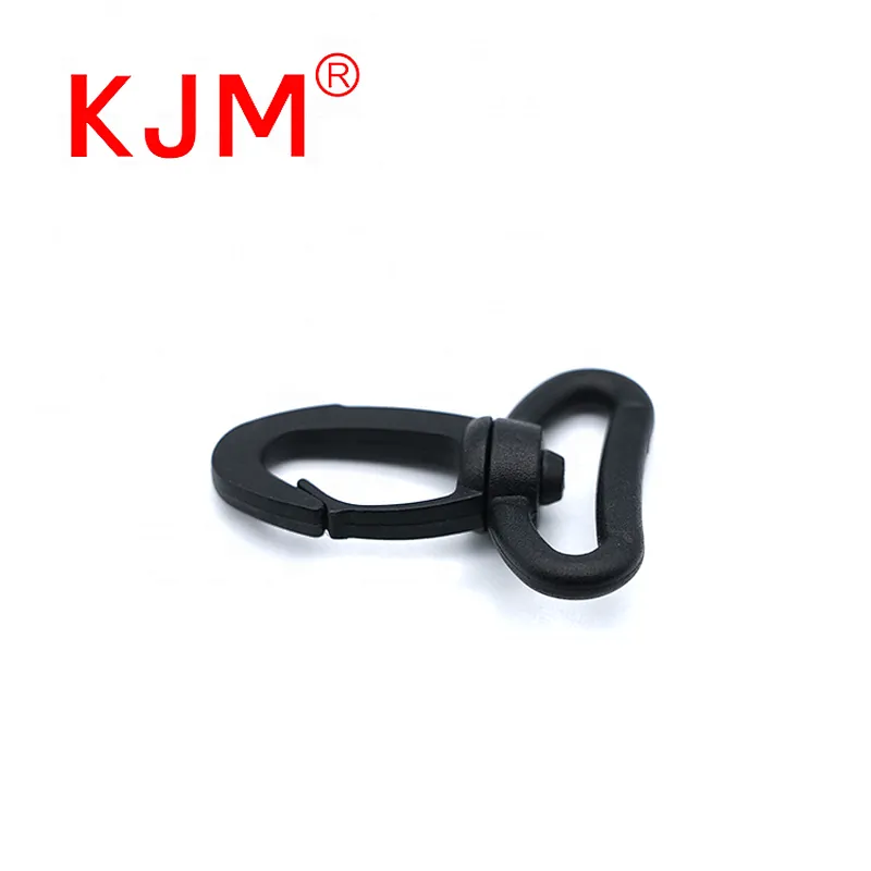 Plastic swivel snap hook with big hook head for webbing strap