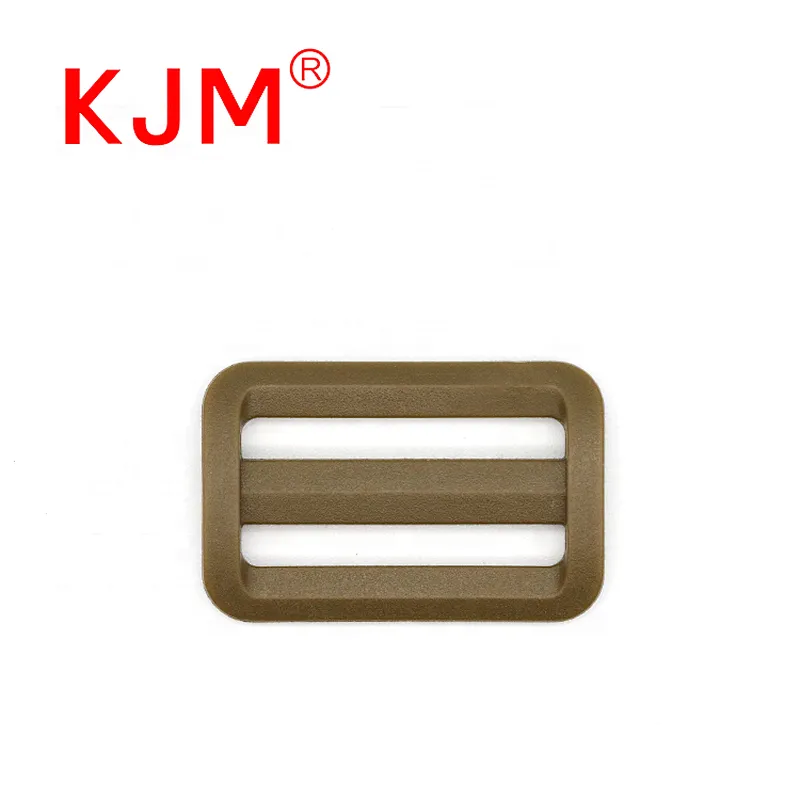 KJM Plastic Webbing Adjuster Anti-slip Tri-glide Slide Belt Buckle for Tactical Bag