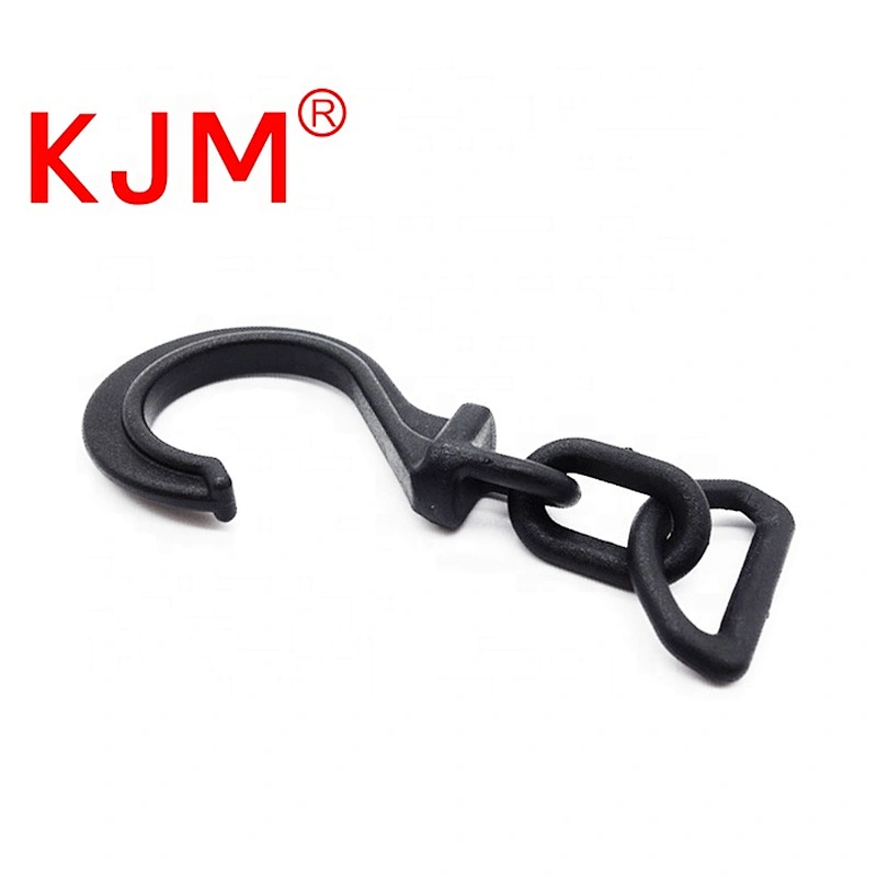 KJM Hot Sale 20mm POM Plastic black mini hooks for Baby Stroller Pram Carriage