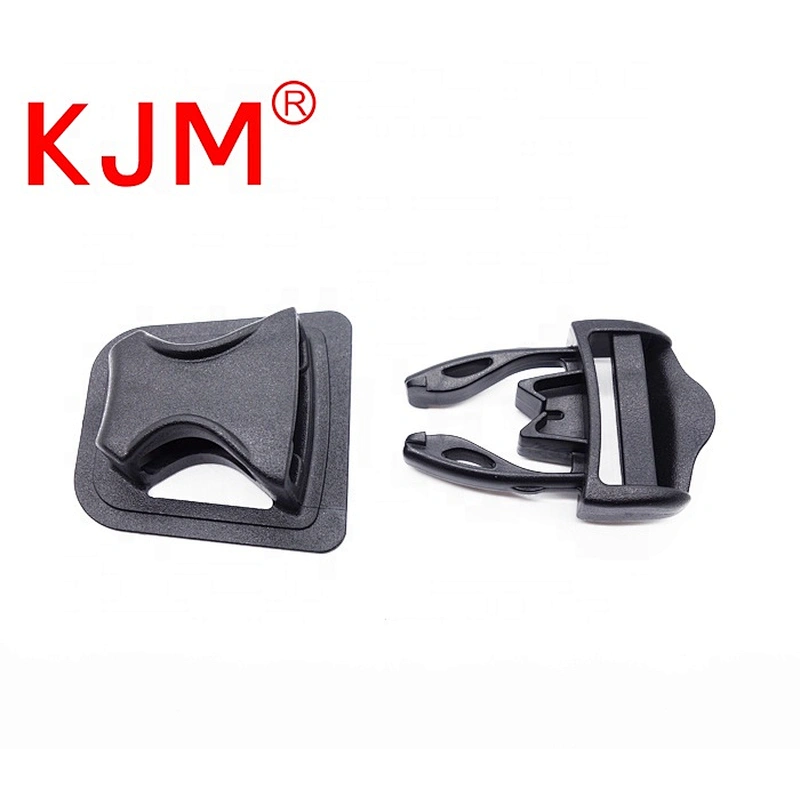 KJM bag accessories customized logo durable plastic strap belt buckle for backpack camera bag