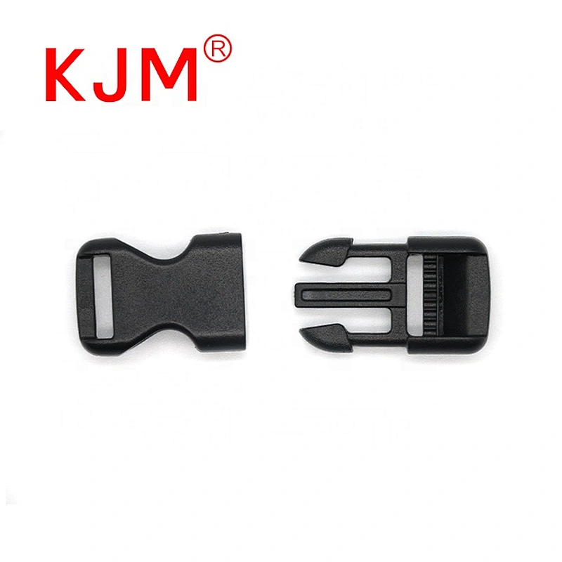 KJM White 12mm Plastic Quick Release Small Flat Buckle Clip for Bag