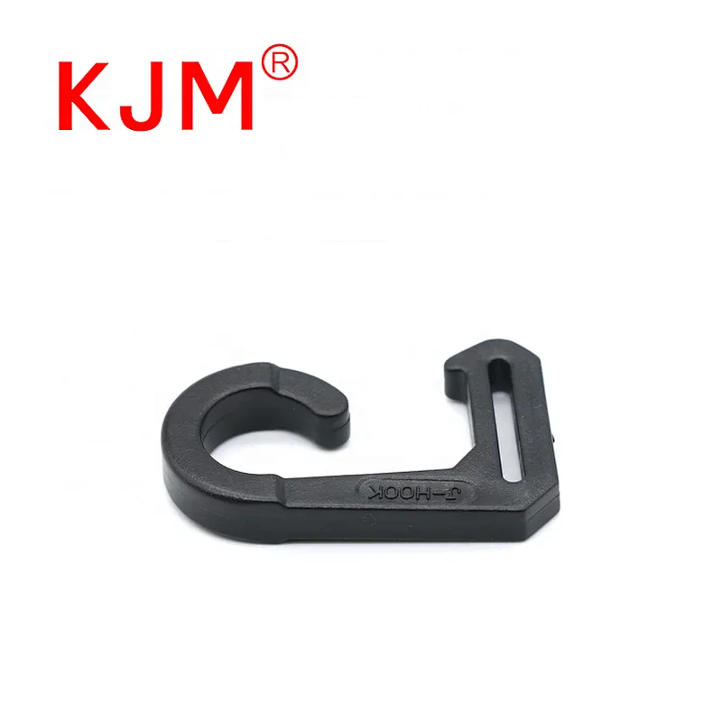 Factory Price Backpack Accessories 10mm Webbing Small Flat Plastic Hanging J Hook