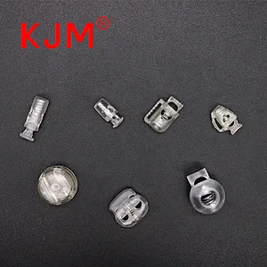 Factory Price 5mm Transparent Plastic Drawstring Cord End Cord Lock for Bag