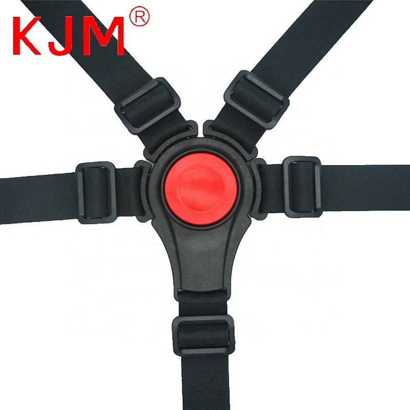 Custom Baby Stroller Kids High Chair Seat 5 Point Safety Harness Belt Breakaway Center Release Plastic Buckle