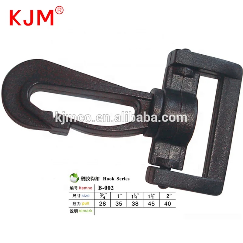 Plastic high quality snap swivel hook and clips for handbag strap