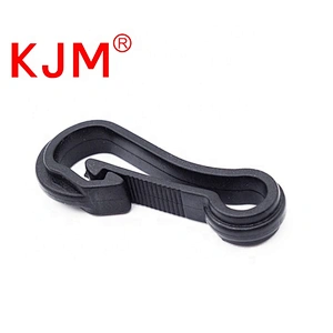 KJM High Quality Black Plastic Hook Clip for Backpack Tent