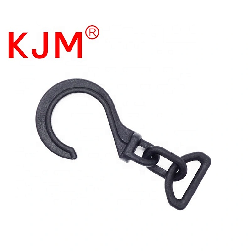 KJM Hot Sale 20mm POM Plastic black mini hooks for Baby Stroller Pram Carriage
