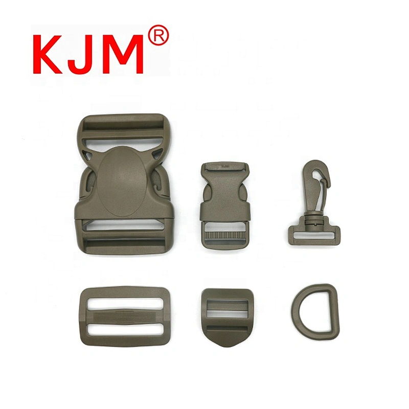 KJM Customized Adjustable Plastic Military Buckle Types of Belt Buckles for Tactical Backpack Vest