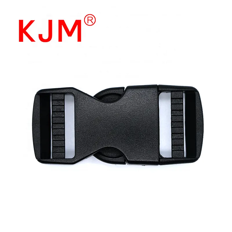 KJM durable Plastic adjustable quick side release buckle for backpack camera bag