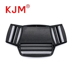 KJM Customized Logo 3 Way Adjustable Side Release Plastic Safety Buckle for Baby Carriage