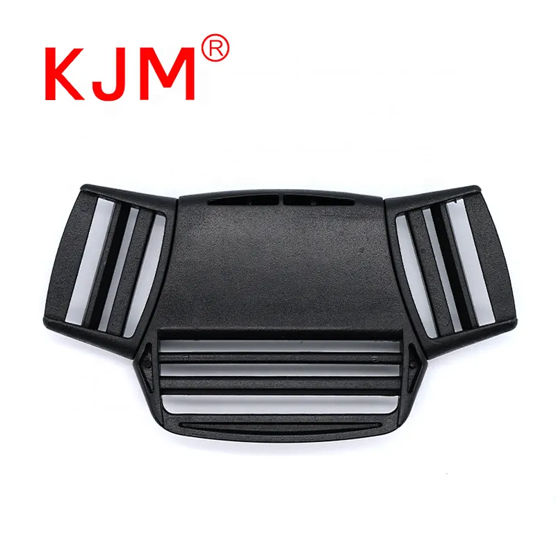 KJM Customized Logo 3 Way Adjustable Side Release Plastic Safety Buckle for Baby Carriage