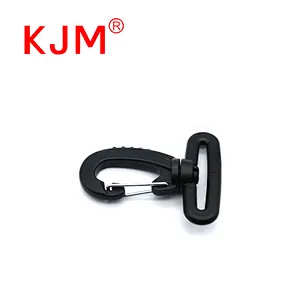 KJM Customized Black  Plastic Swivel Back Snap Hook for Camera Bag Backpack Bicycle Bag