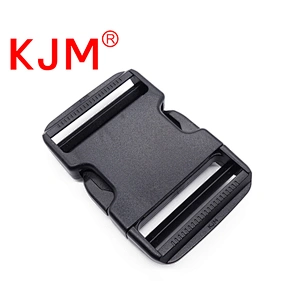 KJM wholesale plastic side release buckle 50mm safety belt adjustable buckle bag