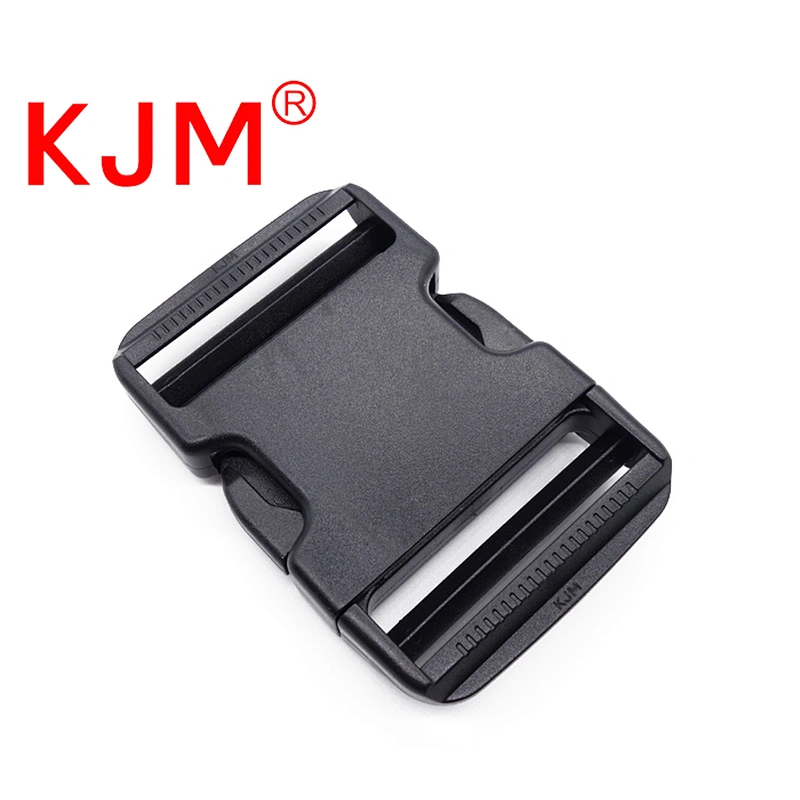KJM wholesale plastic side release buckle 50mm safety belt adjustable buckle bag