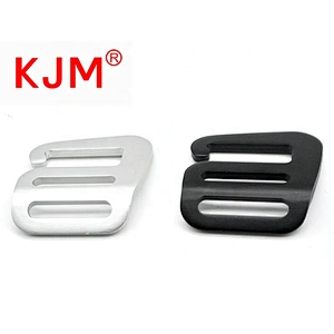 Customized Logo Backpack Accessories Webbing Black and Sliver G Hook Aluminum 20mm Buckle