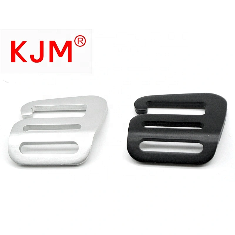 Customized Logo Backpack Accessories Webbing Black and Sliver G Hook Aluminum 20mm Buckle