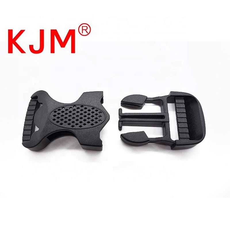 Plastic side release single adjustable buckle for backpack