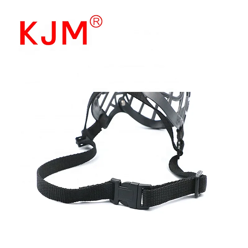 KJM China Factory Adjustable Safety PE Plastic Breathable Barking  Dog Muzzle