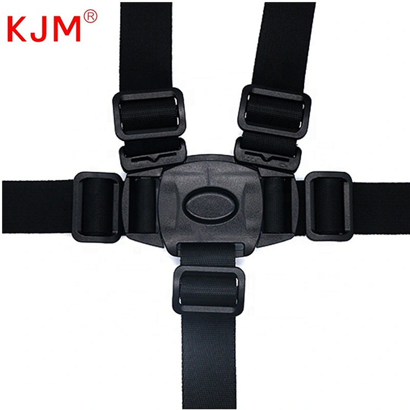Plastic baby car belt stroller seat belt 5 way buckle