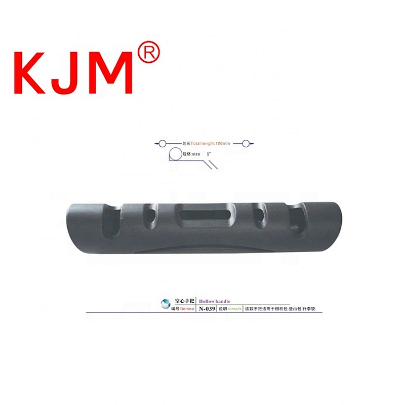 KJM Customized Plastic Rubber Grip Tube Handle with Webbing Strap for Hiking Bag Camera Bag