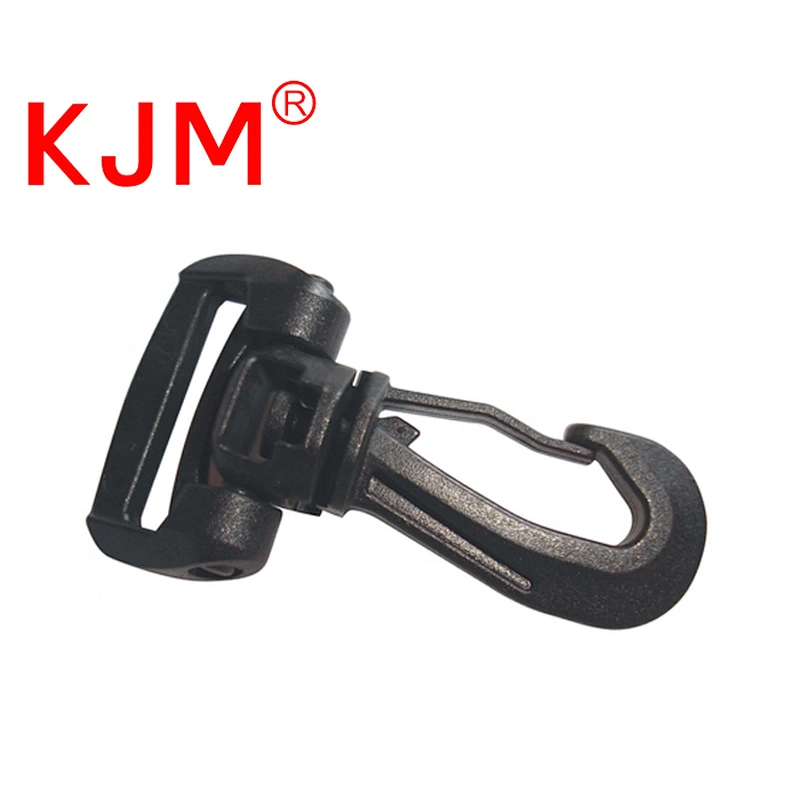Strong Plastic Black Swivel Snap Mini Hook for Handbag Baby Stroller
