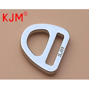 KJM Zinc Alloy  Flat Metal D Ring Buckle for Bag Pet Collar