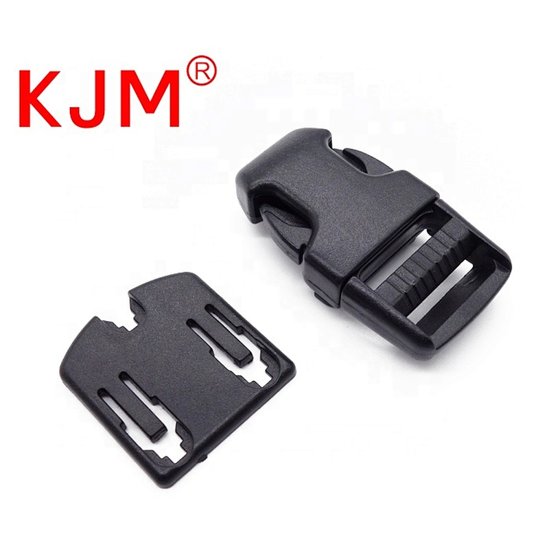 KJM wholesale black custom POM plastic strap belt buckle for backpack camera bag