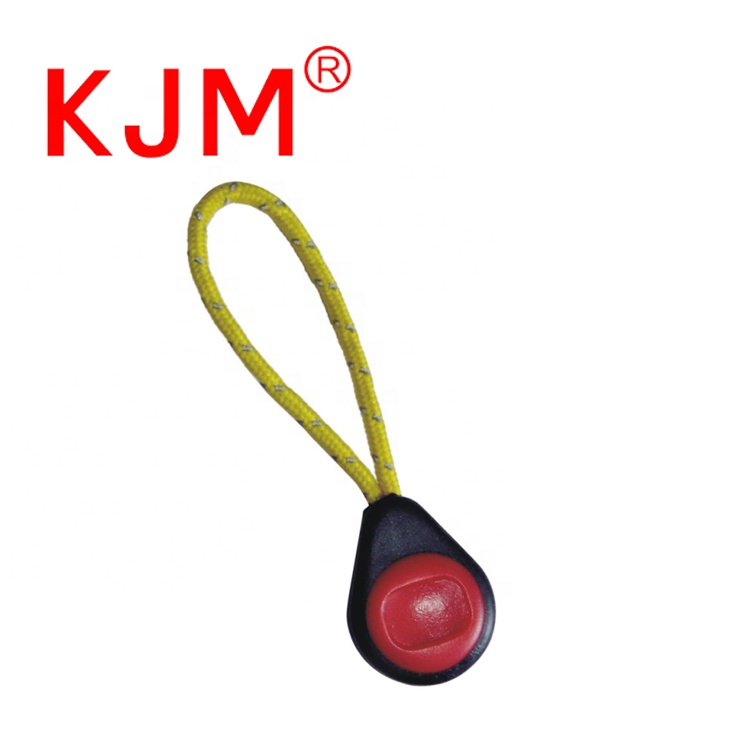 Customized Plastic Zipper Pull with string for Backpack