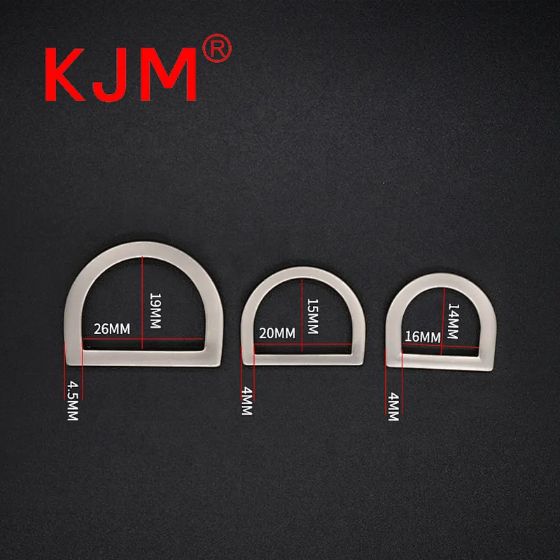 KJM 15mm 20mm 25mm  Zinc Alloy Metal Dog Collar D Ring Buckle