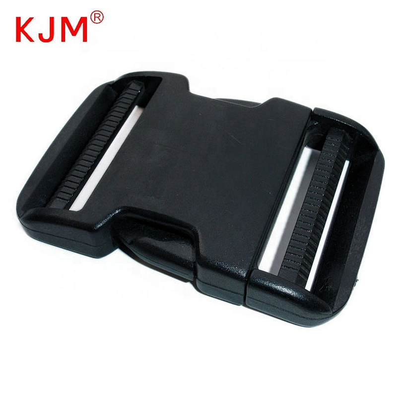 KJM wholesale plastic side release buckle 50mm safety belt adjustable buckle bag