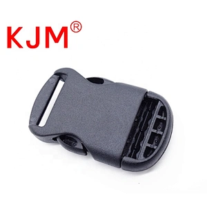 KJM Black POM Plastic Laptop Backpack Strap Cennect Buckle Clip with Reflect