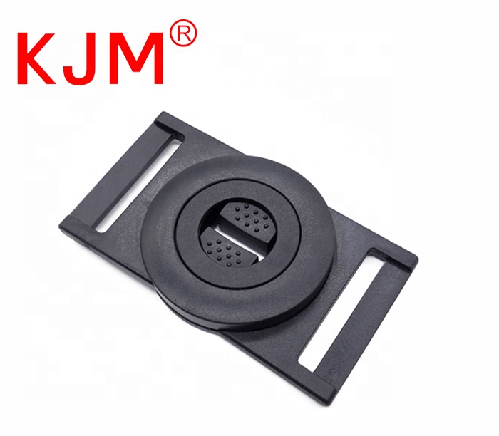 High quality 38mm black custom POM plastic strap belt front release buckle for backpack bag luggage