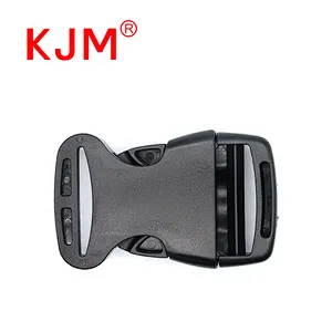 OEM Black Eco-friendly Plastic Contoured Side Release Buckle for School Bag or Backpack