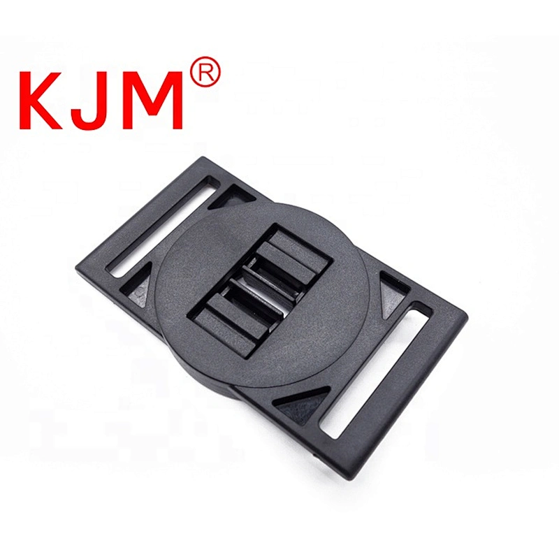 High quality 38mm black custom POM plastic strap belt front release buckle for backpack bag luggage