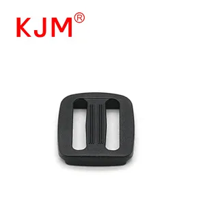 KJM 20mm 25mm 38mm Black Webbing Adjuster Plastic Tri Glide Slider Buckle for School Bag Backpack