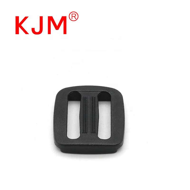 KJM 20mm 25mm 38mm Black Webbing Adjuster Plastic Tri Glide Slider Buckle for School Bag Backpack