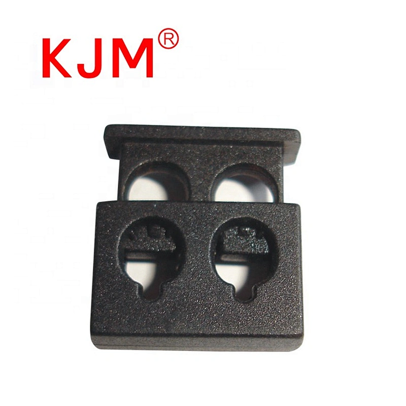 China Factory Price Plastic Spring Flat Cord Lock Double Toggle Stopper for Garment Bag