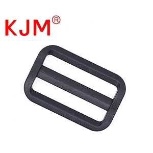 KJM Plastic Webbing Adjuster Anti-slip Tri-glide Slide Belt Buckle for Tactical Bag