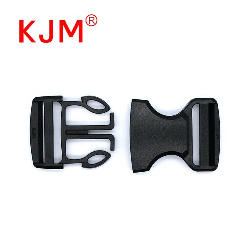 Custom logo Adjuster side quick release strap belt buckles plastic buckle for bag