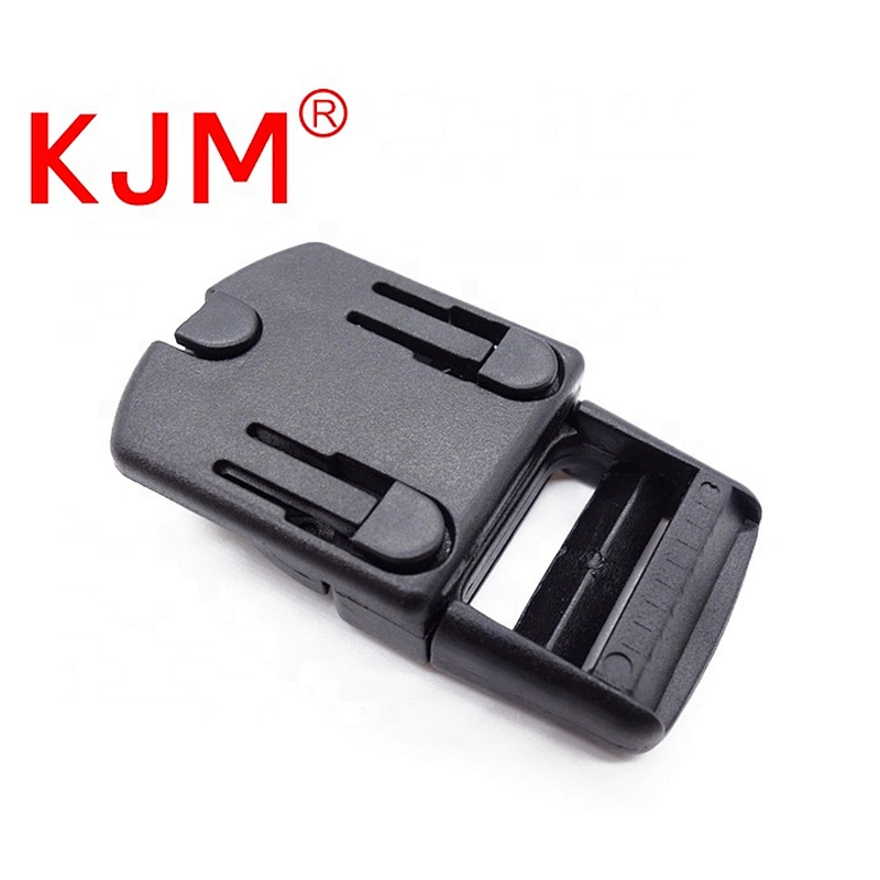 KJM wholesale black custom POM plastic strap belt buckle for backpack camera bag