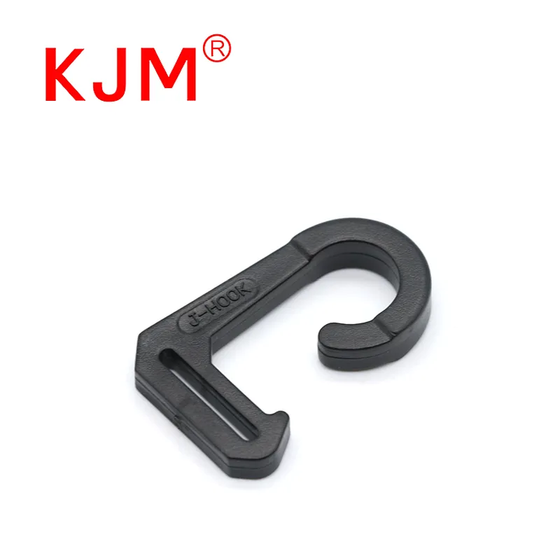 Factory Price Backpack Accessories 10mm Webbing Small Flat Plastic Hanging J Hook