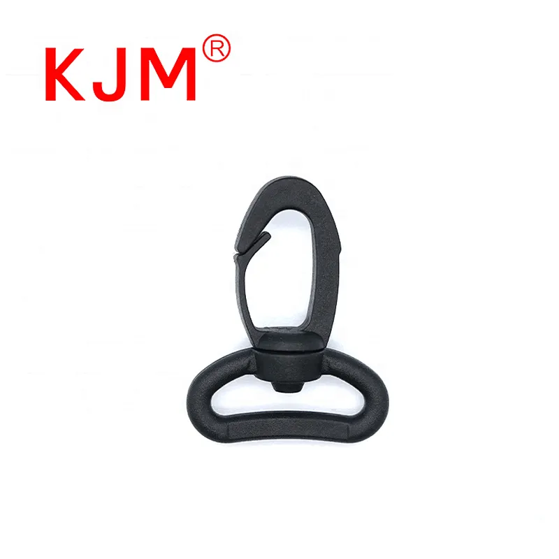 Plastic swivel snap hook with big hook head for webbing strap