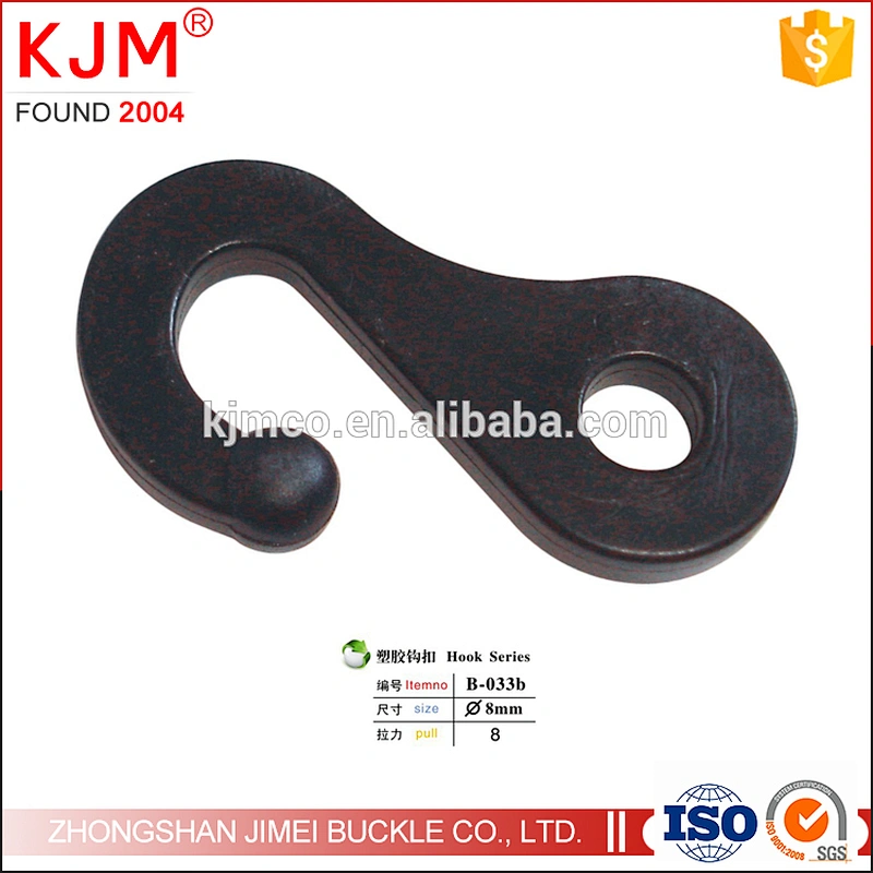 Wholesale Plastic J-shape Flat Hook for Backpack
