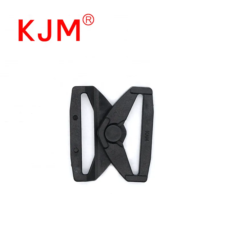 KJM High Quality Black POM Plastic Interlocking Buckle for Luggage Strap